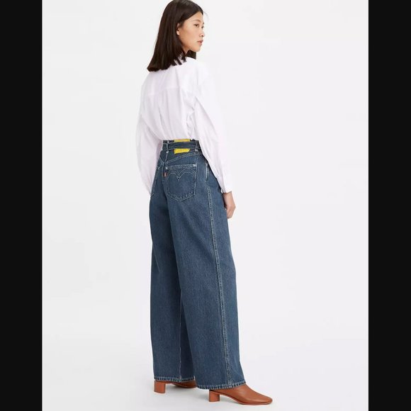 Levi's Red - Premium Denim - Loose Wide Leg Jeans Baggy 25x30 ~NWT - Picture 2 of 12